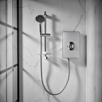 Triton Aspirante Electric Shower - 9.5kW - Brushed Steel