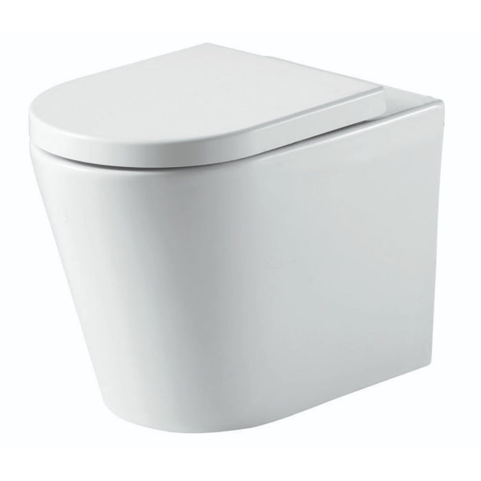 Tailored Ferrara Plus Rimless Back To Wall Toilet with Wrap Over Soft Close Seat