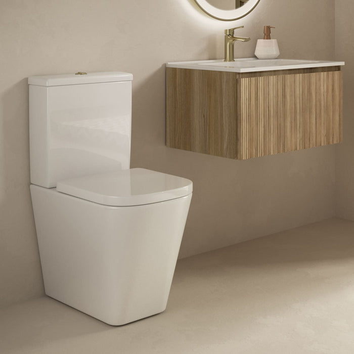 Tailored Milan Rimless Fully Shrouded Close Coupled Toilet with Soft Close Seat