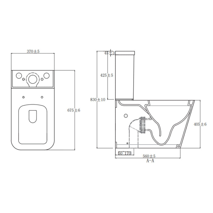 Tailored Milan Rimless Fully Shrouded Close Coupled Toilet with Soft Close Seat