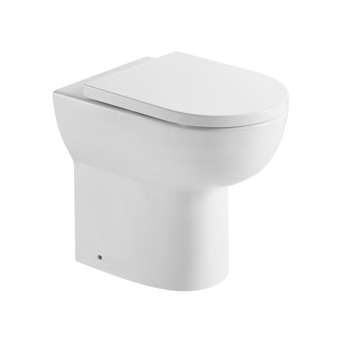 Tailored Tornio Rimless Comfort Height D-Shape Back to Wall Toilet with Soft Close Seat