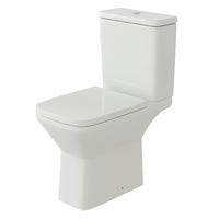 Tailored Plumb Essentials Square Rimless Short Projection Close Coupled Toilet with Soft Close Seat