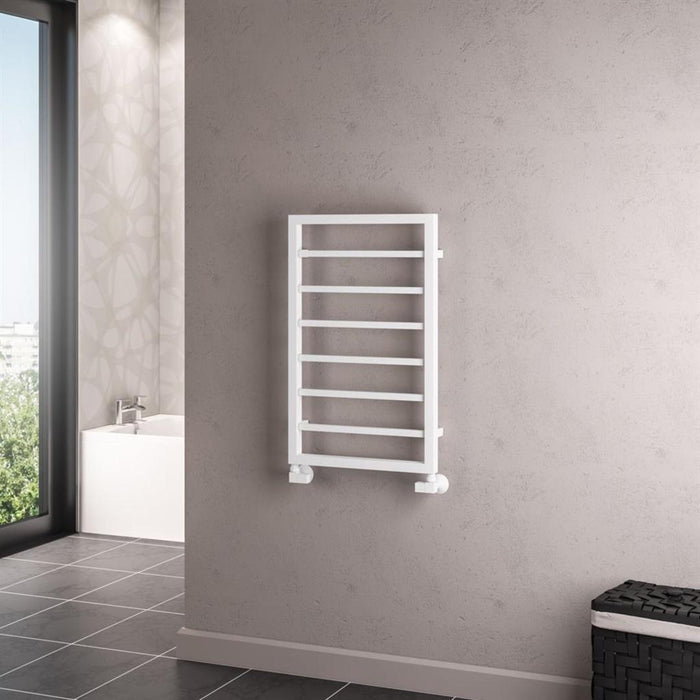 Eastbrook Ryton Vertical Designer Heated Towel Rail - Matt White