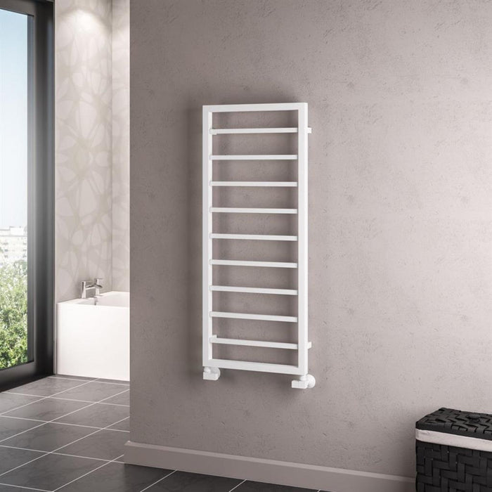 Eastbrook Ryton Vertical Designer Heated Towel Rail - Matt White