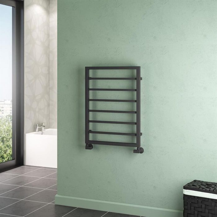 Eastbrook Ryton Vertical Designer Heated Towel Rail - Matt Anthracite