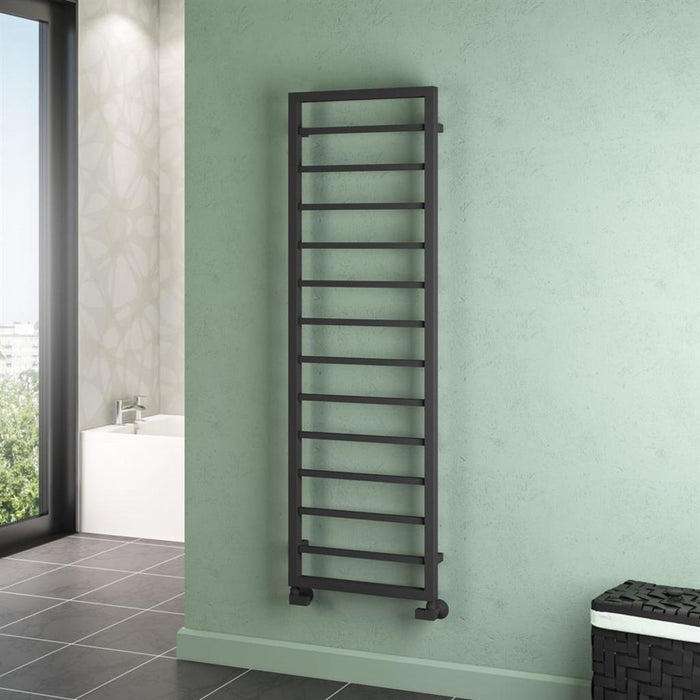 Eastbrook Ryton Vertical Designer Heated Towel Rail - Matt Anthracite