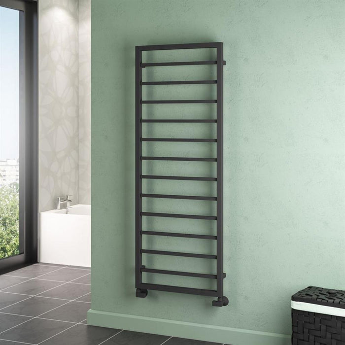 Eastbrook Ryton Vertical Designer Heated Towel Rail - Matt Anthracite