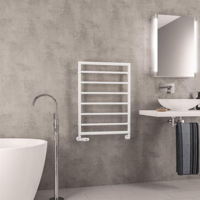Eastbrook Kenilworth Vertical Designer Heated Towel Rail - Matt White