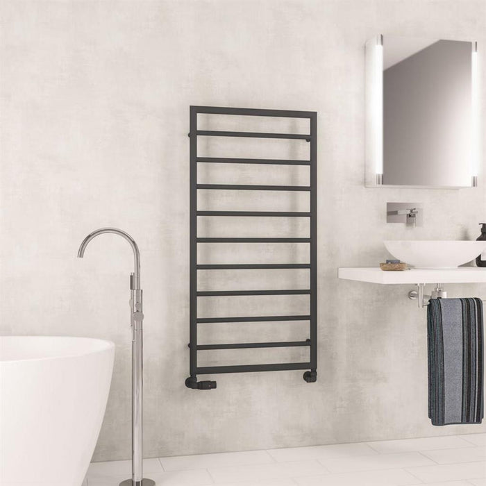 Eastbrook Kenilworth Vertical Designer Heated Towel Rail - Matt Anthracite