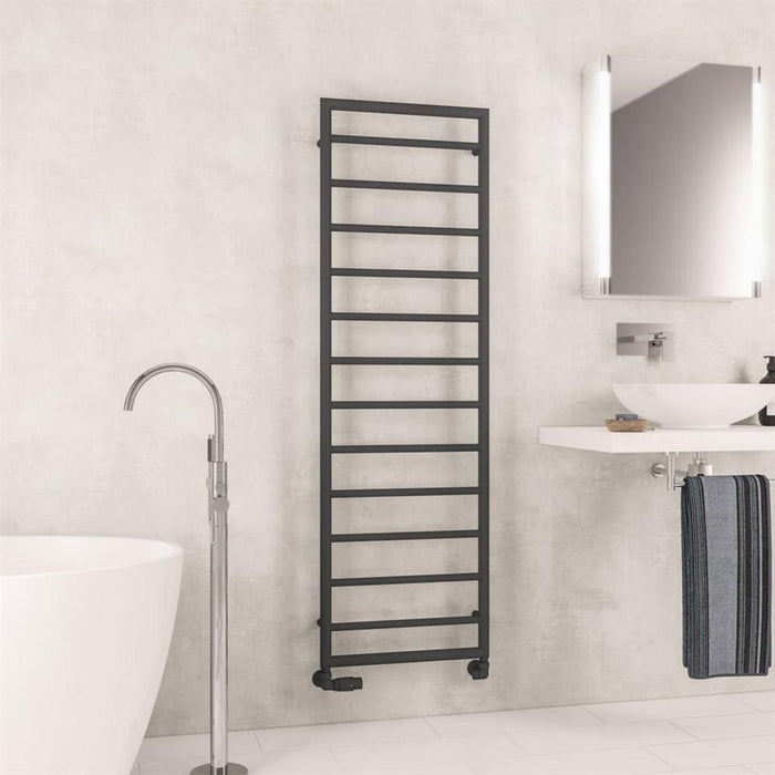 Eastbrook Kenilworth Vertical Designer Heated Towel Rail - Matt Anthracite