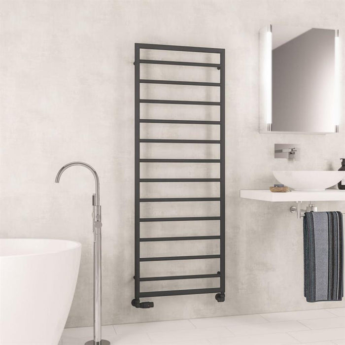 Eastbrook Kenilworth Vertical Designer Heated Towel Rail - Matt Anthracite