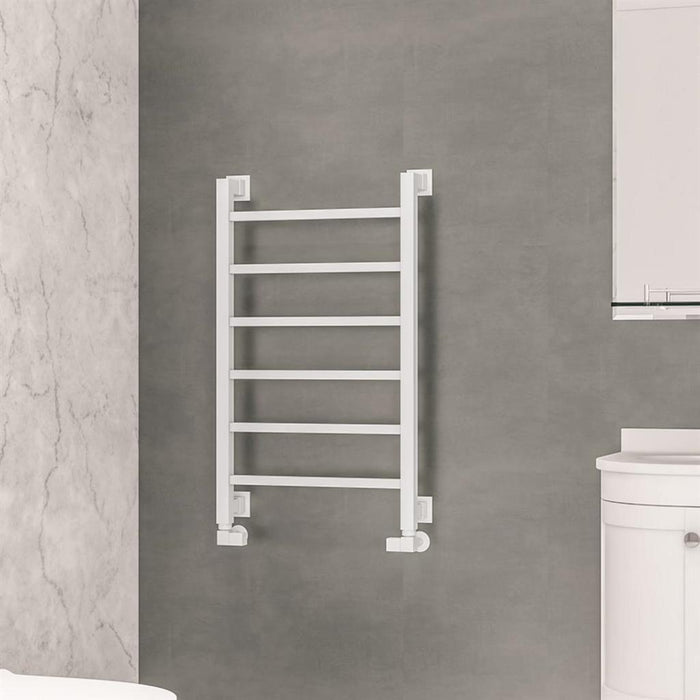Eastbrook Loxley Vertical Designer Heated Towel Rail - Matt White