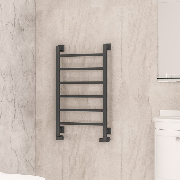 Eastbrook Loxley Vertical Designer Heated Towel Rail - Matt Anthracite