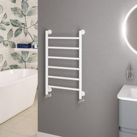 Eastbrook Eshton Vertical Designer Heated Towel Rail - Matt White