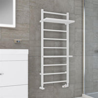 Eastbrook Launton Vertical Straight Heated Towel Rail - Matt White