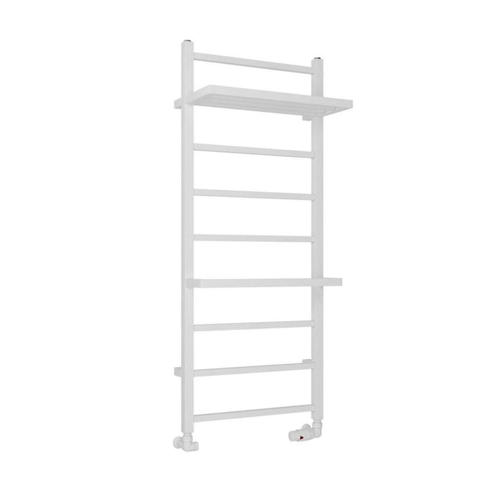 Eastbrook Launton Vertical Straight Heated Towel Rail - Matt White