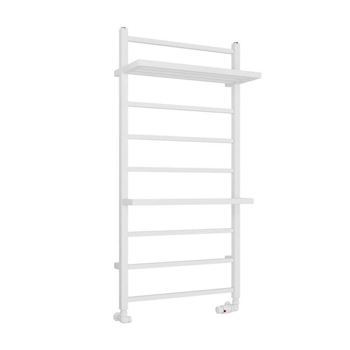 Eastbrook Launton Vertical Straight Heated Towel Rail - Matt White