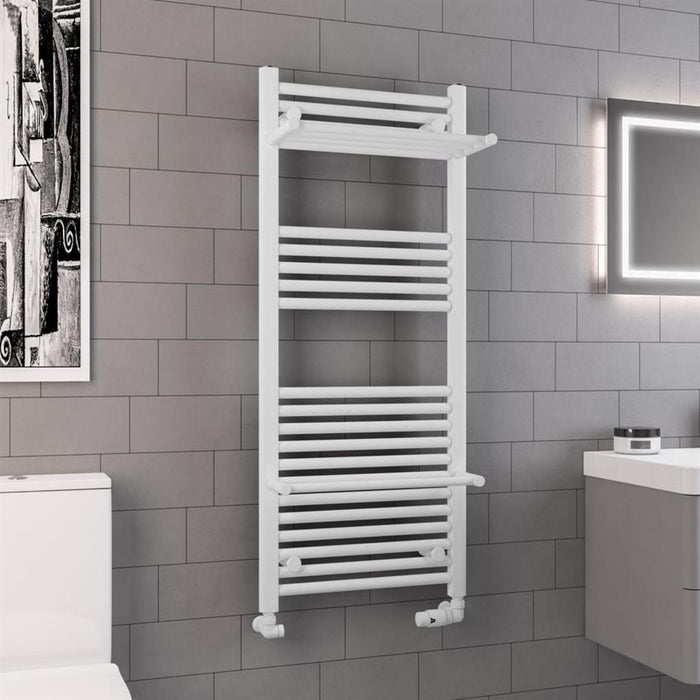 Eastbrook Haddenham Vertical Straight Heated Towel Rail - Matt White