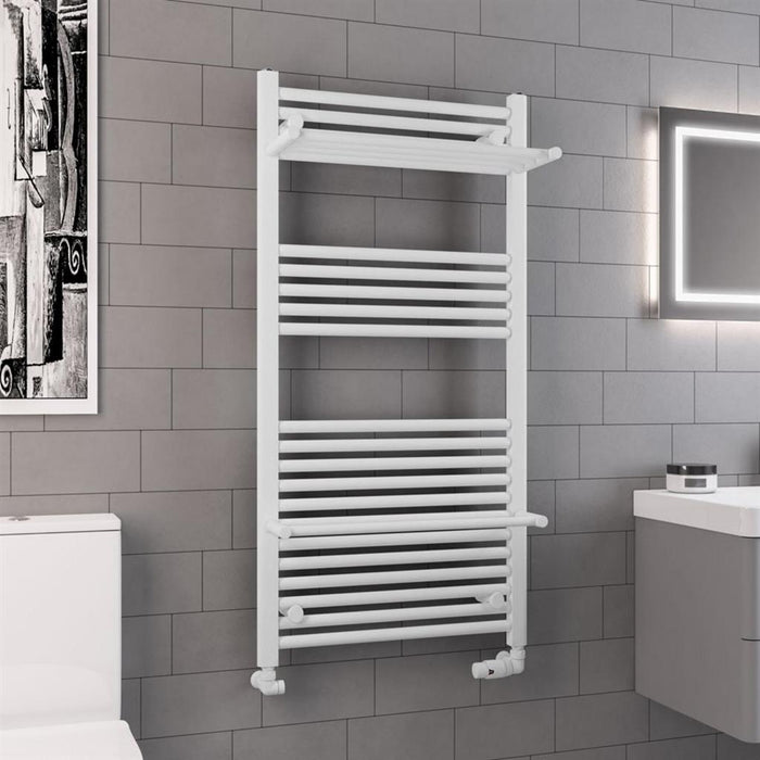 Eastbrook Haddenham Vertical Straight Heated Towel Rail - Matt White