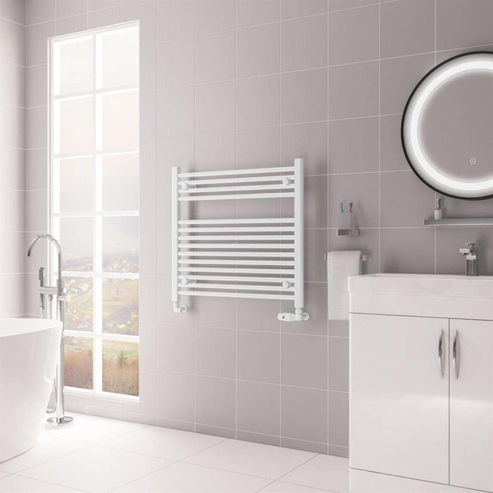 Eastbrook Biava Multirail HV Vertical Straight Heated Towel Rail - Gloss White