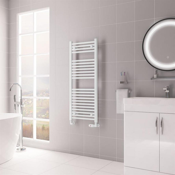 Eastbrook Biava Multirail HV Vertical Straight Heated Towel Rail - Gloss White