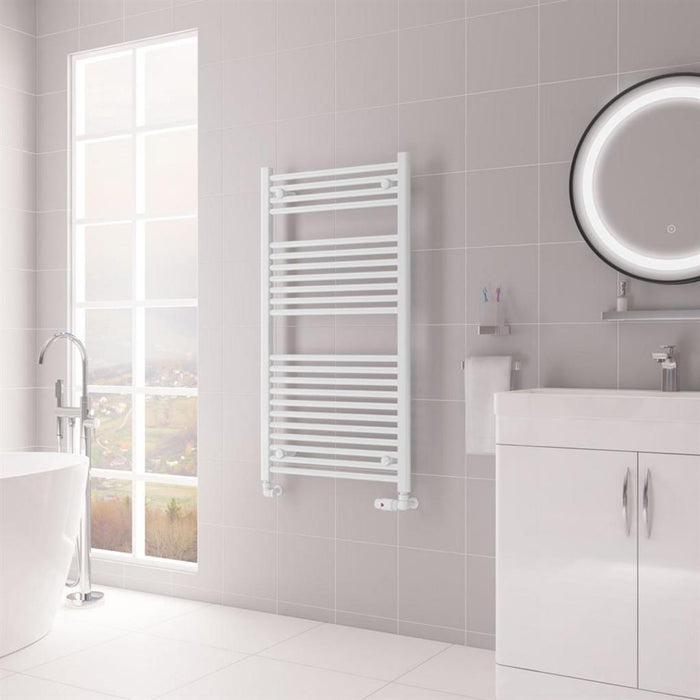 Eastbrook Biava Multirail HV Vertical Straight Heated Towel Rail - Gloss White