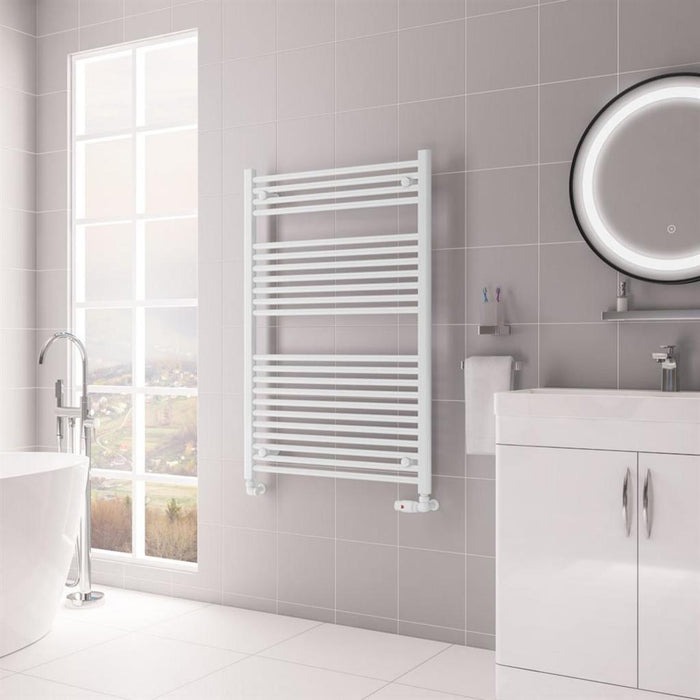 Eastbrook Biava Multirail HV Vertical Straight Heated Towel Rail - Gloss White
