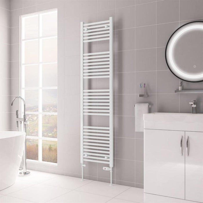 Eastbrook Biava Multirail HV Vertical Straight Heated Towel Rail - Gloss White