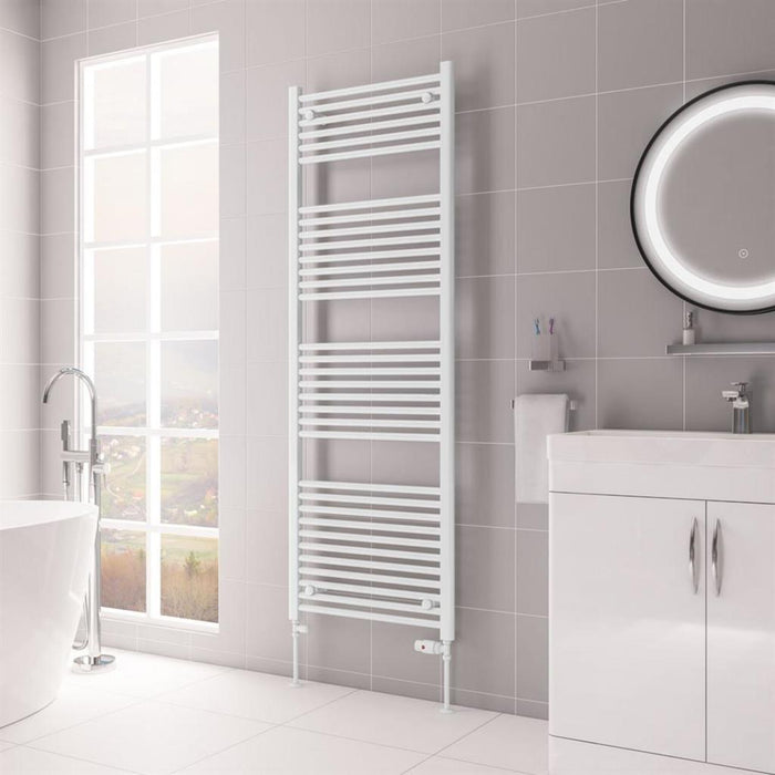 Eastbrook Biava Multirail HV Vertical Straight Heated Towel Rail - Gloss White