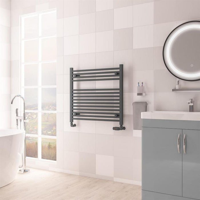 Eastbrook Biava Multirail HV Straight Heated Towel Rail - Matt Anthracite