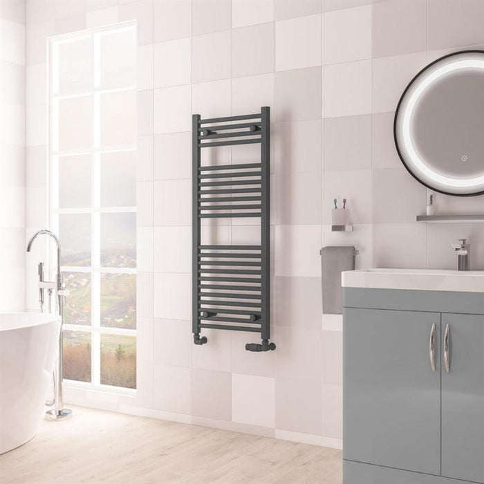 Eastbrook Biava Multirail HV Straight Heated Towel Rail - Matt Anthracite