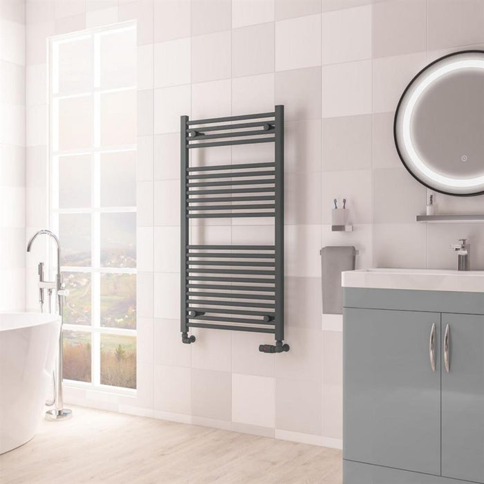 Eastbrook Biava Multirail HV Straight Heated Towel Rail - Matt Anthracite