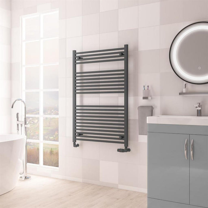 Eastbrook Biava Multirail HV Straight Heated Towel Rail - Matt Anthracite