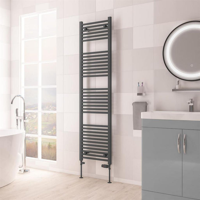 Eastbrook Biava Multirail HV Straight Heated Towel Rail - Matt Anthracite