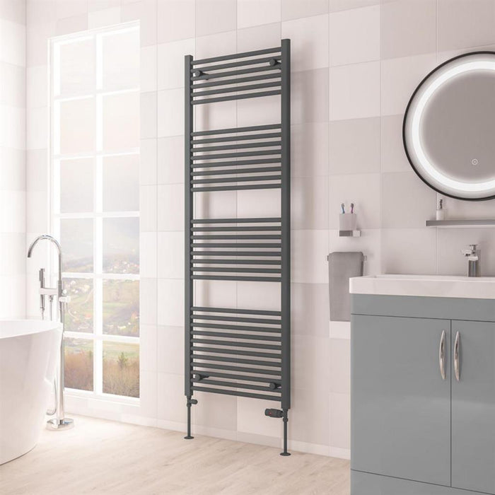 Eastbrook Biava Multirail HV Straight Heated Towel Rail - Matt Anthracite