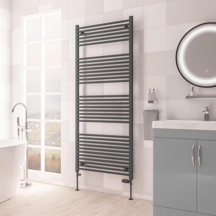 Eastbrook Biava Multirail HV Straight Heated Towel Rail - Matt Anthracite