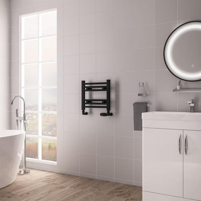 Eastbrook Biava Multirail HV Straight Heated Towel Rail - Matt Black