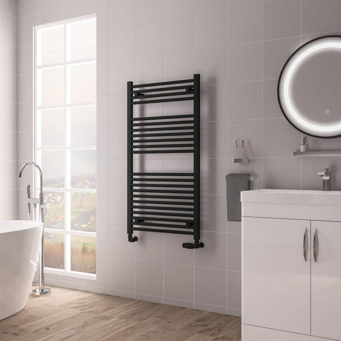 Eastbrook Biava Multirail HV Straight Heated Towel Rail - Matt Black