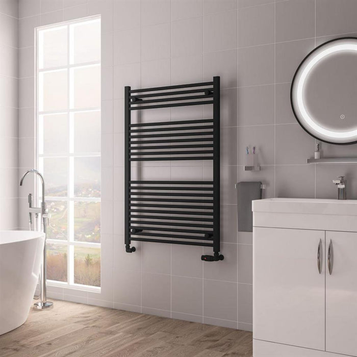 Eastbrook Biava Multirail HV Straight Heated Towel Rail - Matt Black
