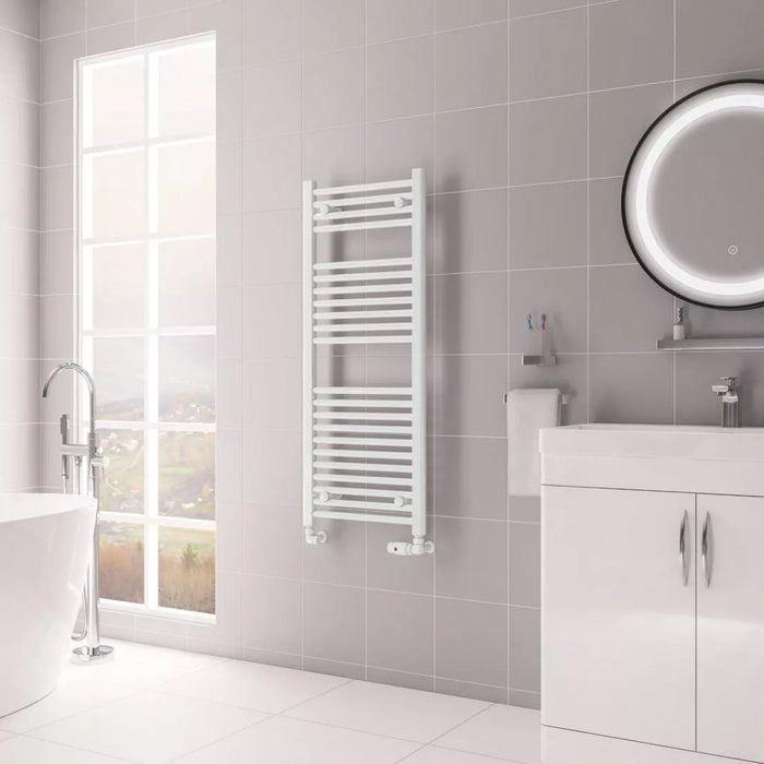 Eastbrook Biava Multirail HV Vertical Straight Heated Towel Rail - Gloss White
