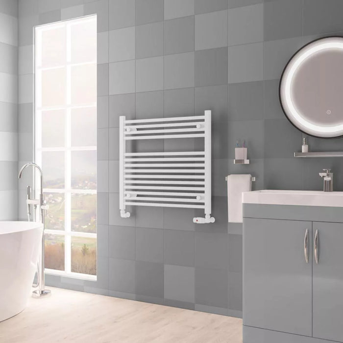 Eastbrook Biava Multirail Straight Heated Towel Rail Matt White