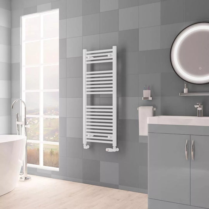 Eastbrook Biava Multirail Straight Heated Towel Rail Matt White