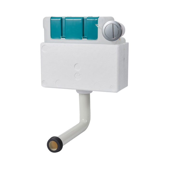 Tailored Pneumatic Dual Flush Concealed Cistern with Polystyrene Jacket & Flush Button