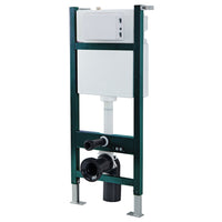 Tailored Wall Hung Toilet Frame & Pneumatic Concealed Cistern with Flush Button Plate