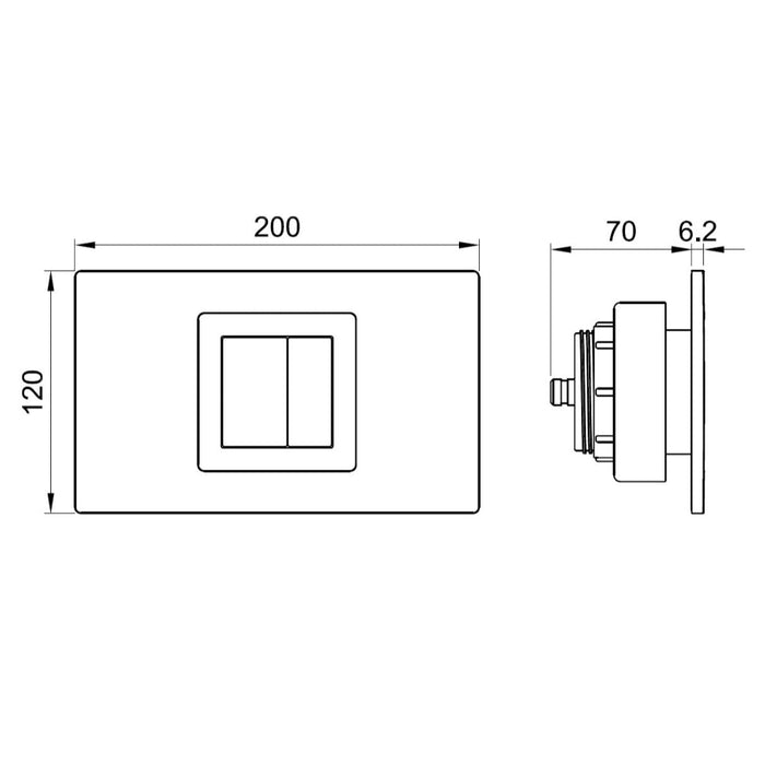 Tailored Plumb Essentials Concealed Concealed Cistern with Flush Button