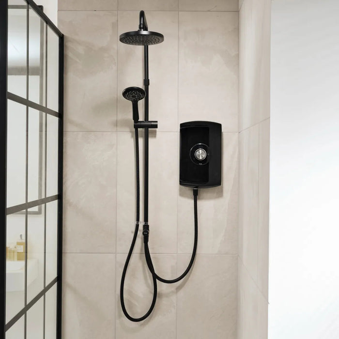 Triton Amore DuElec Electric Shower - 9.5kW - Gloss Black