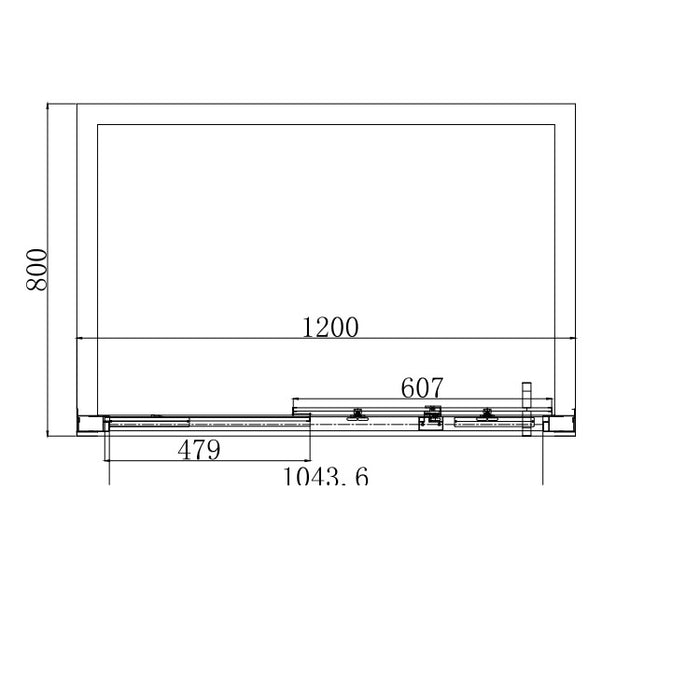 Eastbrook Corniche Recessed Sliding Shower Door - 1200mm Wide - Chrome