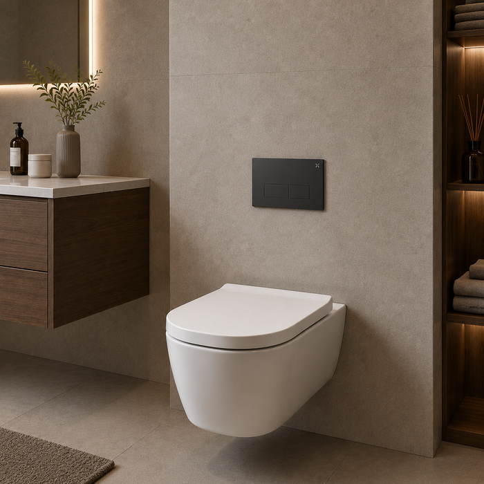 Crosswater MPRO Stainless Steel Slim 1120mm Concealed Cistern Toilet Frame Set 4