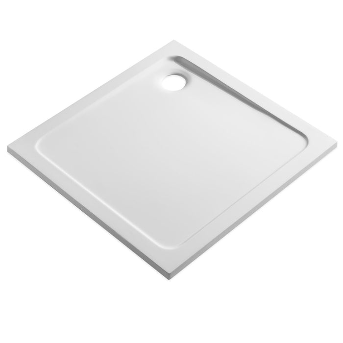 Scudo Riva Square Shower Tray with Waste - White