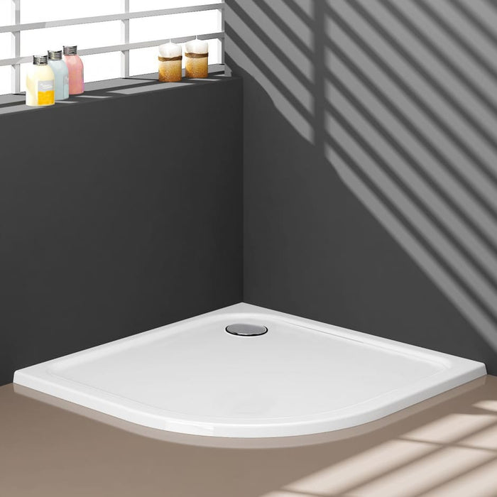 Tailored Low Profile Quadrant Shower Tray with Waste - White